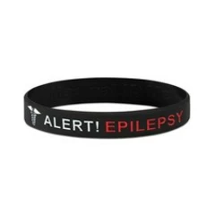 ALERT EPILEPSY Medical Alert Awareness Epileptic Silicone Bracelet UK (X1)