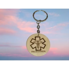 PACEMAKER medical SOS keyring,ID Free personalised engraving.Medical Alert.