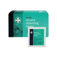 Reliance Medical Reliwipe Sterile Wound Cleansing Wipes, Pack of 100, BNIB