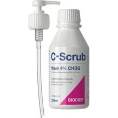 Wash Chlorhexidine 4% w/v | 250ml | Anti-Microbial Hand, Skin Cleanser | Pump