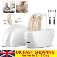 Rechargeable Digital Hearing Aid Enhancer Invisible BTE Ear Aids High Power UK