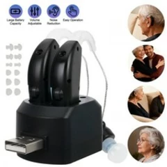 Rechargeable Hearing Aids with Charging Dock Volume Adjustable Hearing Amplifier