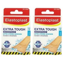 2 x ELASTOPLAST Extra Tough Waterproof Plasters (12 pack) NP **Pharmacy Stock**