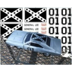 1/64 scale water slide decals fits Hot Wheels General Lee