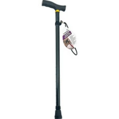 TELESCOPIC WALKING STICK CANE LIGHT WEIGHT ALUMINIUM ADJUSTABLE SUPPORT ELDERLY