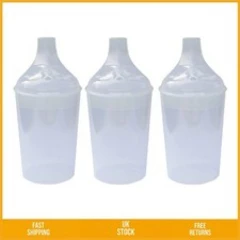 Reliable Clear Wide Spout Feeding Beakers with Graduated Markings 200ml 3 Pack