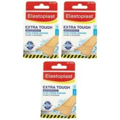 3 x ELASTOPLAST Extra Tough Waterproof Plasters (12 pack) **Pharmacy Stock**