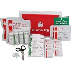 Safety First Aid Group Group HypaSoothe Burns First Aid Kit in Vinyl Wallet, Large - Fully Stocked