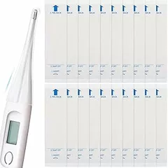COOLHIYA 100pcs Disposable Thermometer Sensor Covers for Digital Thermometers, Pe Film Protective Case, Safe and Easy to Use, Universal Fit for Home Use and Accurate Body Temperature