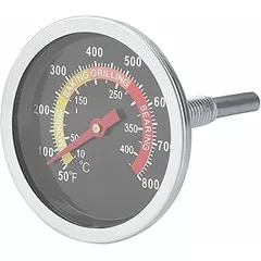 BONKZEBU Stainless Steel BBQ Thermometer Temperature for Barbecue Cooking, Accurate 50~800℉ Thermometer for Grill or Oven