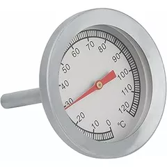 Dioche BBQ Pizza Grill Thermometer Stainless Steel Temperature 0 120℃ for Barbecue Cooking Smoker Oven Accurate Easy Install Durable Cooking Tool