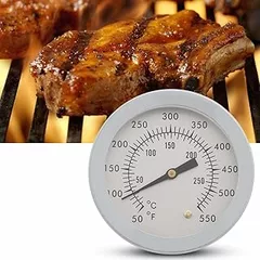 Pssopp 50~550℉ Stainless Steel BBQ Grill Thermometer, Double Scale Analog Dial for Accurate Measurement, Perfect for Barbecue, Oven and Grill Enthusiasts