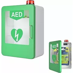 NZVZGKTNTW AED Cardiac Defibrillation Alarm Box With Key And Alarm, Wall Storage For Cardiac Emergency Response, Suitable For Home, Schools, Clubs And Groups