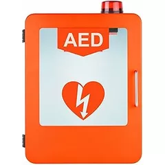 Wall-Mounted Cardiac Defibrillation Alarm Box with Light, Double Switch Control,with Alarm System, Wall-Mounted Case for Home, Office, Hospital, and Public Places,Green