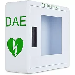 WOLWES AED Cabinet, First Aid AED Defibrillator Storage Cabinet With Alarm System, AED Defibrillator Storage Cabinet Wall Mounted,First Aid Kit Cardiac Defibrillator Storage Cabinet AED Alarm Box, Fit