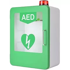 Fotrsta AED Defibrillator Storage Cabinet, First Aid AED Defibrillator Wall Mounted Storage Cabinet Cardiac Defibrillator Storage Cabinet AED Alarm Box For Home, Office