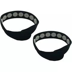 Luxshiny Acupuncture Massage Belt 2Pcs Black Sturdy Massage Headbands and Muscle Stress Relief Yoga Head Strap for Relaxation and Skin Lift-Up