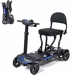 Supa Carbon Lite By Monarch Mobility - Ultra Lightweight Folding Mobility Scooter, 13kg Carbon Fibre, Rear-Wheel Drive, 4mph Speed, 9-Mile Range