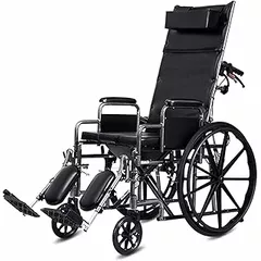 Folding Wheelchair Folding Wheelchair Heavy Duty Steel Wheelchair Detachable Folding Wheelchairs for Big Size People Flexible Disabled Comfort