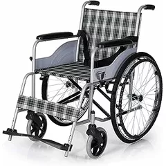 Folding Wheelchair Folding Wheelchair Ergonomic Lightweight Folding Attendant-Propelled Comfort Backrest Armrest and Resting Weight Comfort