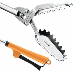 FTH All Stainless Steel Reacher Grabber 40-inch Tool Heavy Duty Trash Picker Snake Tongs