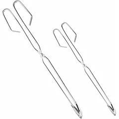 LALADEFIEE 2pcs Stainless Steel Trash Grabbers Heavy Duty Efficient Cleaning Reaching Aids for Seniors Elderly Outdoor Litter Picking and Leaf Picker Upper Tools