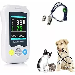 Handheld Pulse Oximeter for Pets - SPO2 Monitor with Ear/Tongue Sensor for Pulse Rate and Oxygen Saturation Measurement
