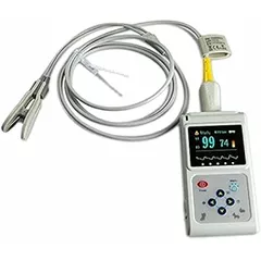 Handheld Pulse Oximeter for Humans and Pets - Accurate SPO2 and Pulse Rate Monitoring for Ear and Tongue - Ideal for Home and Hospital Use