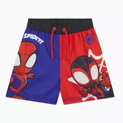 Marvel Spidey & His Amazing Friends Boys Swim Shorts | Spiderman Kids Swimming Shorts | Boys Swim Trunks Character Beach Shorts Ages 4-5 Blue