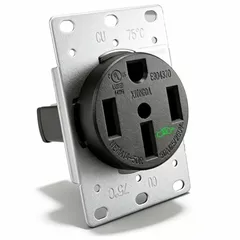 Xnuiasqe 50 Amp NEMA 14-50R EV Charging Receptacle 3-Pole 4-Wire 125/250V Flush Receptacle for EV, RVS, Large Electrical Appliances