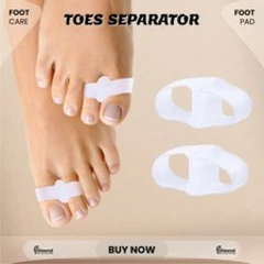 Big Toe Separators Gel Toe Spacers to Correct Bunions Hammer Toe Straightener 2x