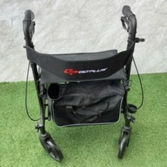 Go Plus Four Wheel Folding Walker Rollator with Seat, Backrest, Bag, adjustable