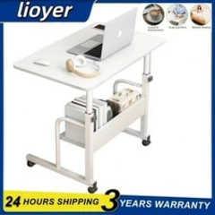 Mobile Over Bed Desk Hospital Overbed Aid Chair Laptop Tray Height Adjustable