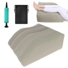 Lunyloer Leg Elevating Pillow, Inflatable Elevation 65x45x20cm, Grey