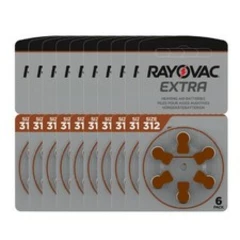 60x Rayovac Extra Advanced Size 312 Pr41 Hearing Aid Batteries 1.45V Zinc Air