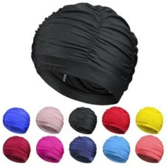 New Solid Color Long Hair Women Men Swim Pool Seaside Water Sports Elastic