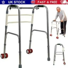 Folding Walking Frame | Lightweight Walker Adjustable Folding Zimmer Walking Aid