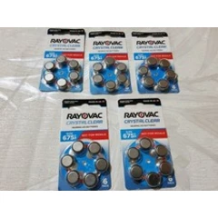 ❤️30 (5 Packs)❤️RAYOVAC Crystal Clear Hearing Aid Battery 675 PR44 Exp 2028❤️NEW