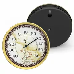 KHIronHive Wall-Mounted Thermometer For Sauna Rooms And Nurseries: Accurate Temperature Meter With Clear Display, ABS Glass Aluminum Construction For Baby Care And Home Monitoring