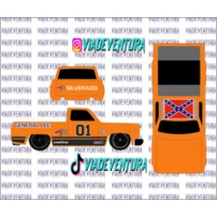General Lee 1/64 83 Silverado WHITE TONER Universal Waterslide Decal for Hot