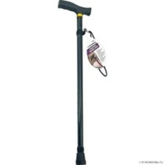 TELESCOPIC WALKING STICK CANE ALUMINIUM LIGHT WEIGHT SUPPORT ADJUSTABLE ELDERLY
