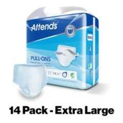 Attends 10XL Pull up Pants Size Extra Large Adult Nappies Incontinence - 14 Pack