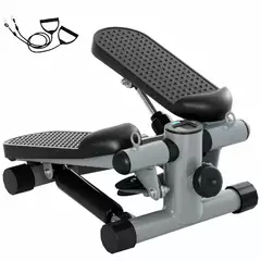 Mini Stepper, Compact Step Machine Exerciser for Home Workouts, with Resistance Bands, LCD Monitor, Non-Slip Pedals