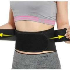 Neoprene Double Pull Magnetic Lumbar Support Lower Back Belt Brace - Pain Relief