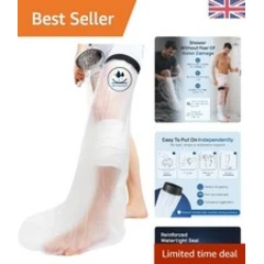 Watertight Adult Leg Cast Cover - Reusable Foot & Ankle Protector for Showers