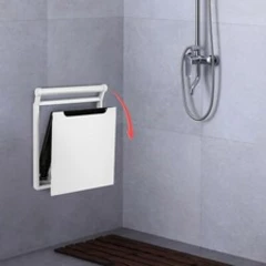 Modern Folding Shower Seat Wall Mounted Folding Shower Seat, Shower Bath Chair New