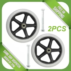 Heavy Duty Wheelchair Replacement Front Wheel Solid Tire Wheel 2PCS 17CM UK