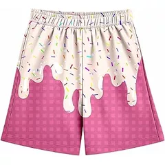 Boys Summer Trousers,Boys Elasticated Waist Pants,Blue Ice Drip Swim Trunks Baby Kids Swimwear Summer Toddler Beach Board Shorts 2T-XL Hip Hop Denim Slim Fit for School