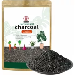 ZFYOUNG Organic Activated Charcoal for Garden - Garden Organic Horticultural Charcoal and Greenhouse Charcoal Made from by-Products Pure Hardwood Charcoal for Growing and Gardening Plants 2 QT Bags