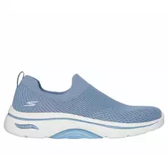 Skechers Women's GO WALK Arch Fit 2.0 - Paityn Slip-On Shoes in Blue, Size 6.5 | Textile/Synthetic, Vegan, Machine Washable